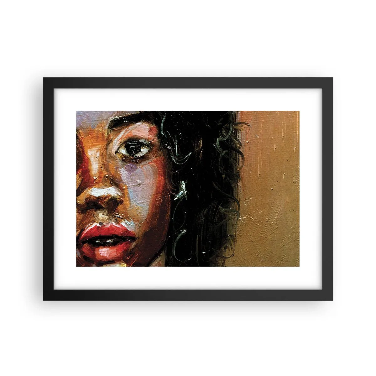 Poster in black frame - Black and Shine - 40x30 cm