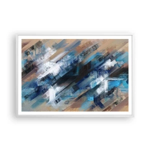 Poster in white frmae - On the Blue Slant - 100x70 cm