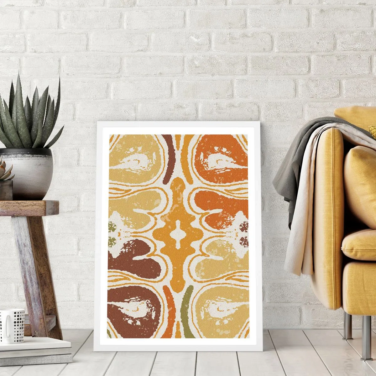 Poster in white frmae - Sentimental Abstract - 50x70 cm