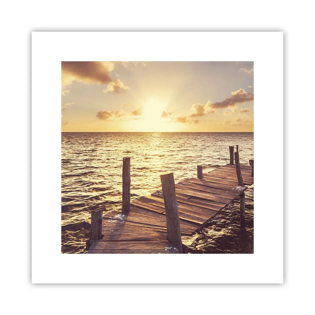 Poster - Golden Land of Tranquility - 30x30 cm