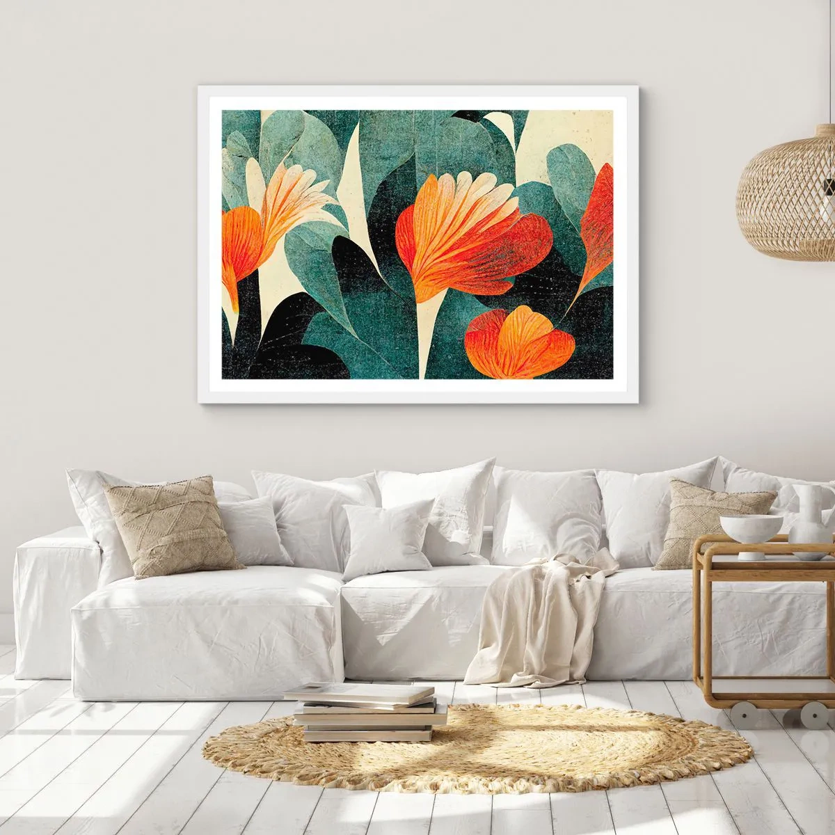 Poster in white frmae - Heat of the Tropics, Coolness of the Ground - 50x40 cm
