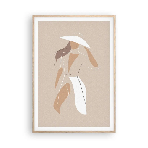 Poster in light oak frame - Fashion Is Fun - 70x100 cm