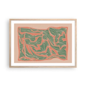 Poster in light oak frame - Struggles of Colar and Green - 70x50 cm