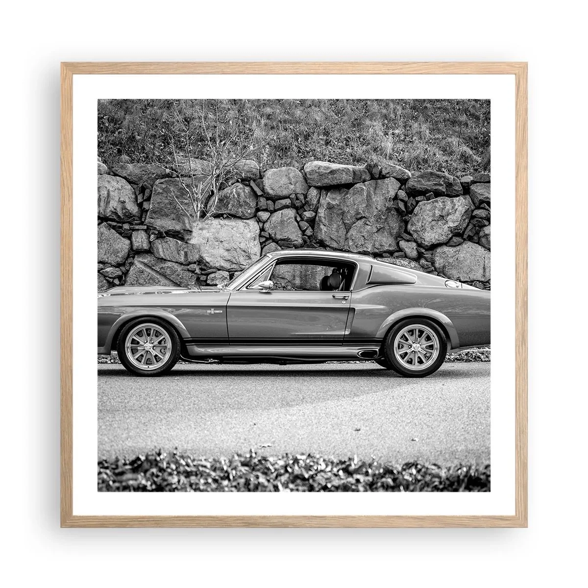 Poster in light oak frame - Legend of the 60-ies - 60x60 cm