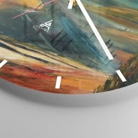 Clock face with lines