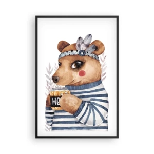 Poster in black frame - Sweet Lady Bear - 61x91 cm