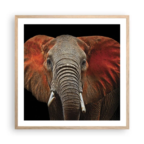 Poster in light oak frame - I am Wild, and You? - 60x60 cm