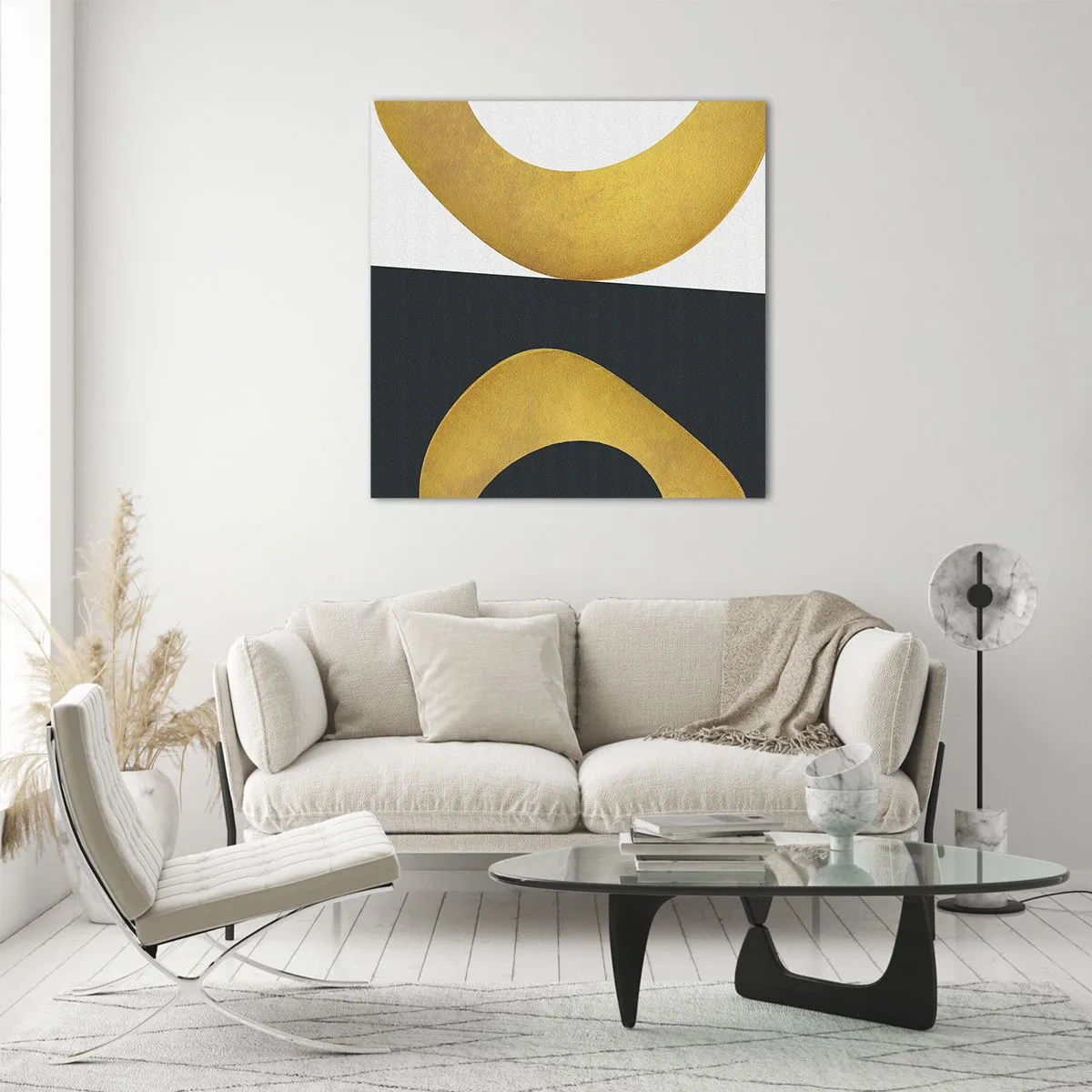 Glass picture - First Of All: Gold - 30x30 cm