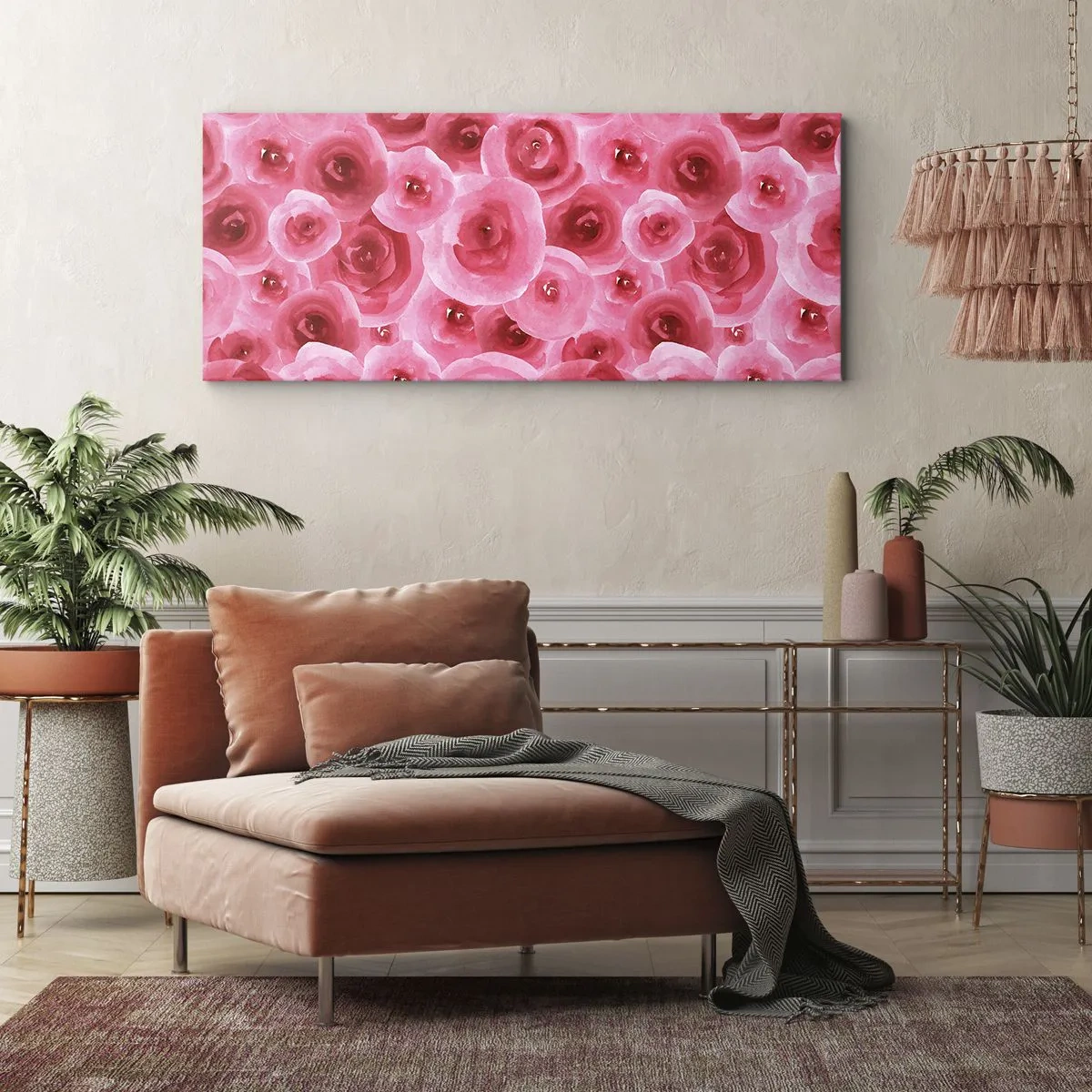 Canvas picture - Roses at the Bottom and at the Top - 120x50 cm