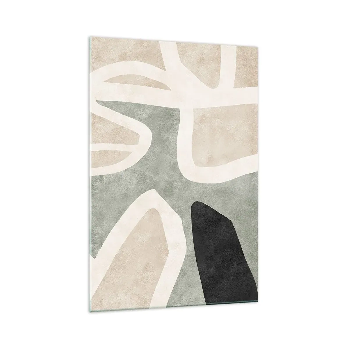 Glass picture - Composition with a Black Motif - 70x100 cm