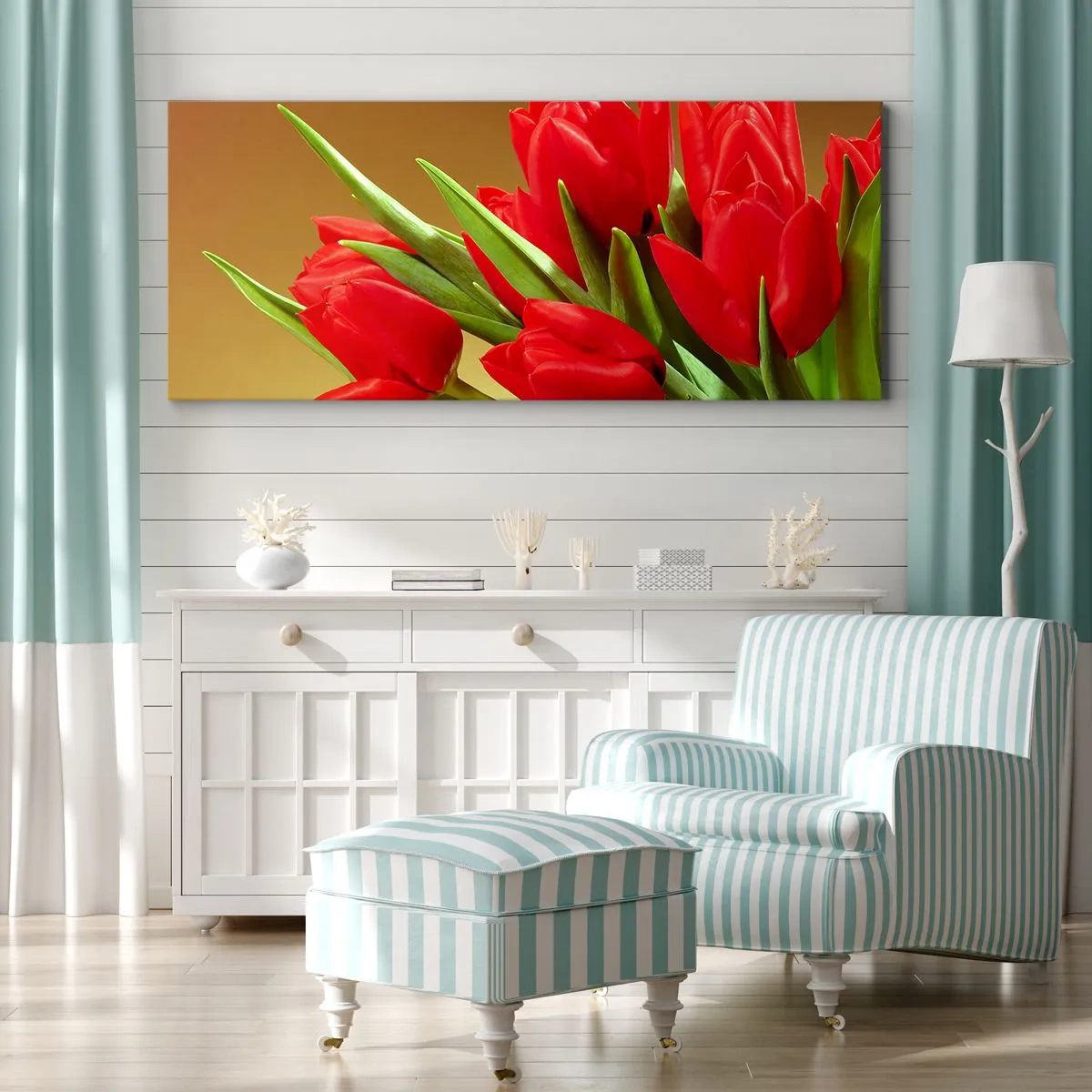 Canvas picture - Bunch of Spring Joy - 90x30 cm