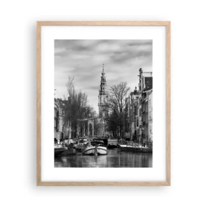 Poster in light oak frame - Amsterdam Atmosphere - 40x50 cm