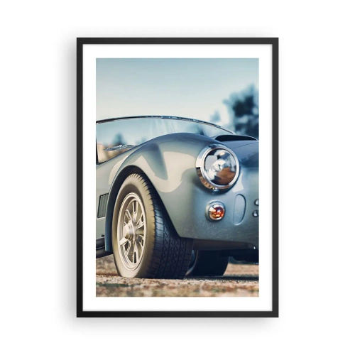 Poster in black frame - A classic retro car against a blurred backdrop - 50x70cm - Styel Is What Counts - Modern wall decoration for the living room and bedroom ARTTOR