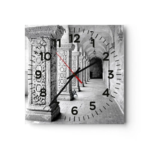 Wall clock - Clock on glass - Where is this Going...? - 30x30 cm