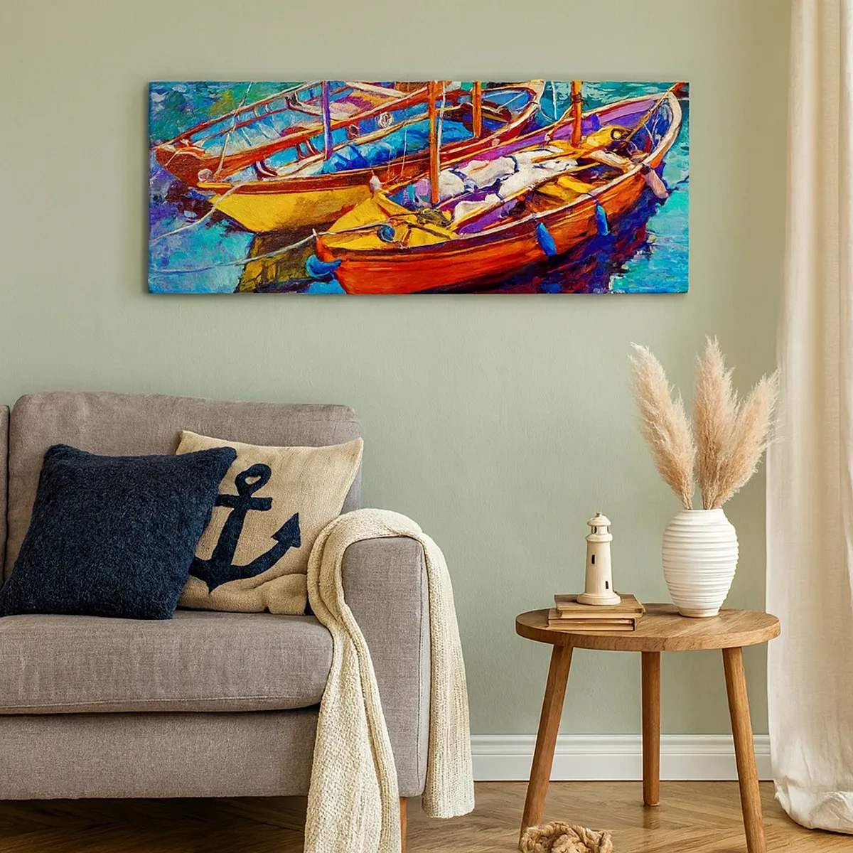 Canvas picture - On Water Thick with Colours - 30x30 cm