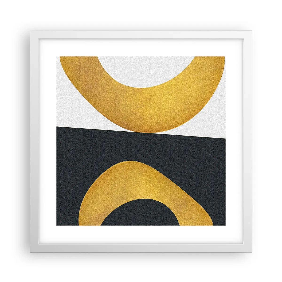 Poster in white frmae - First Of All: Gold - 40x40 cm