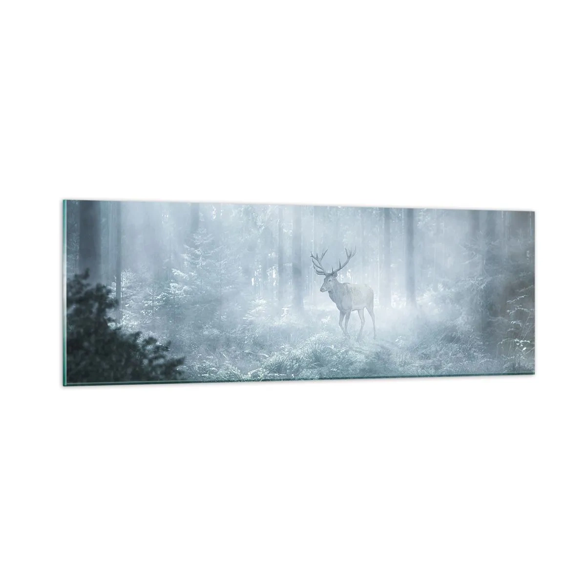 Glass picture - Morning Round of the Estate - 90x30 cm