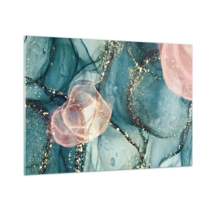 Glass picture - Silm Blue, Tulle Pink - 100x70 cm
