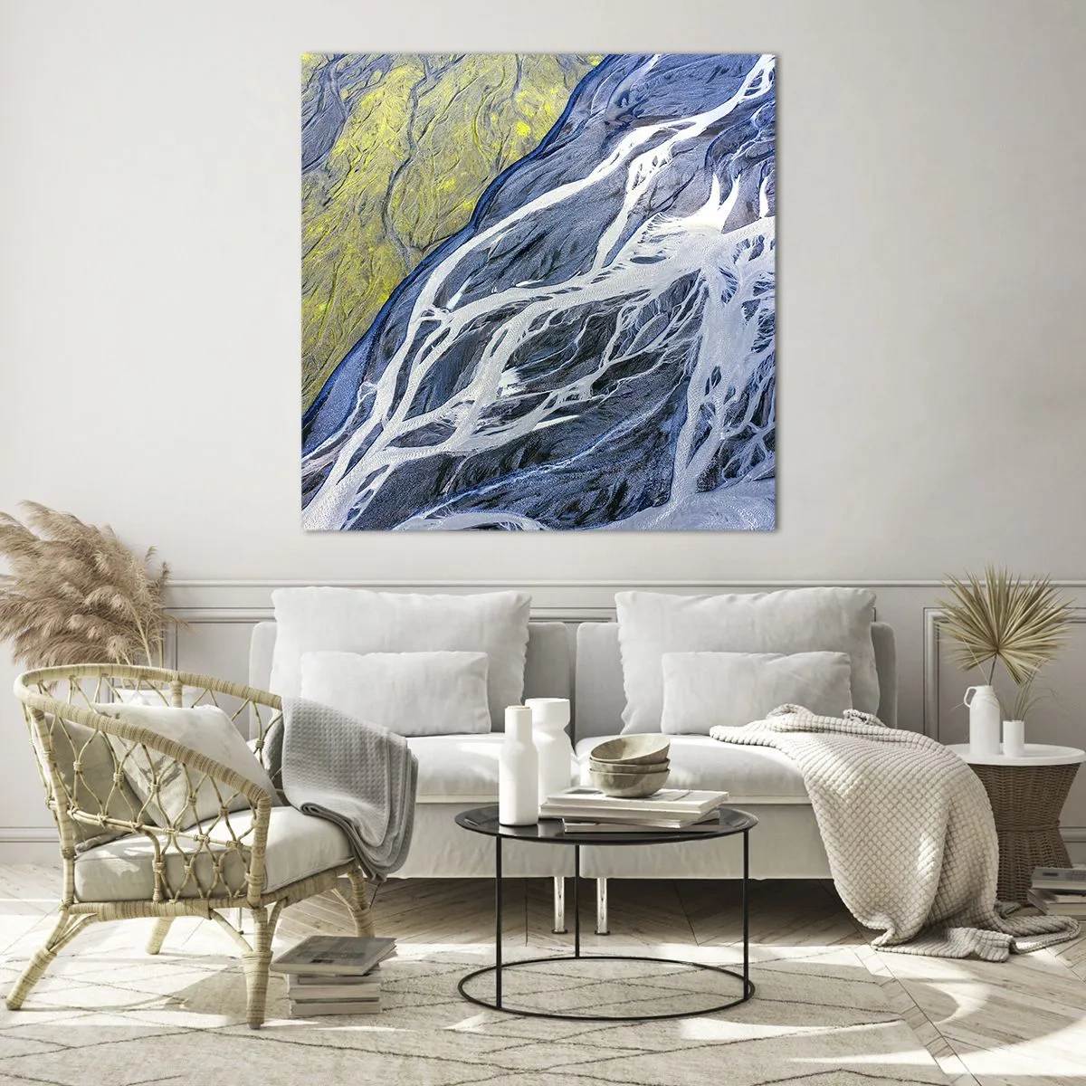 Glass picture - Cave Paintings of Nature - 60x60 cm