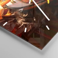 Clock face with lines