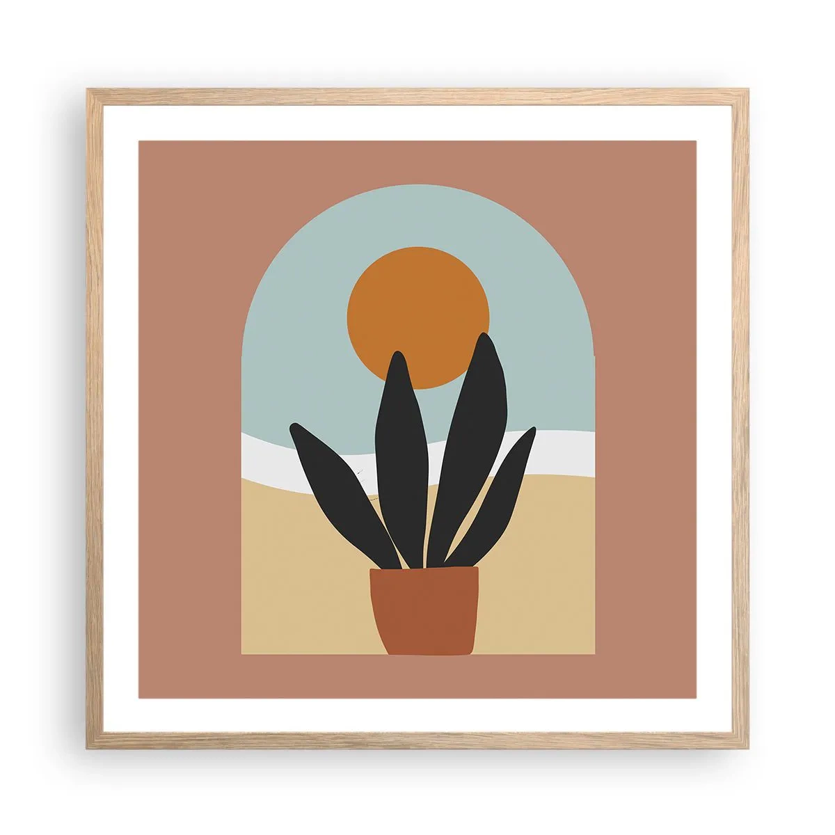 Poster in light oak frame - Small Joys - 60x60 cm