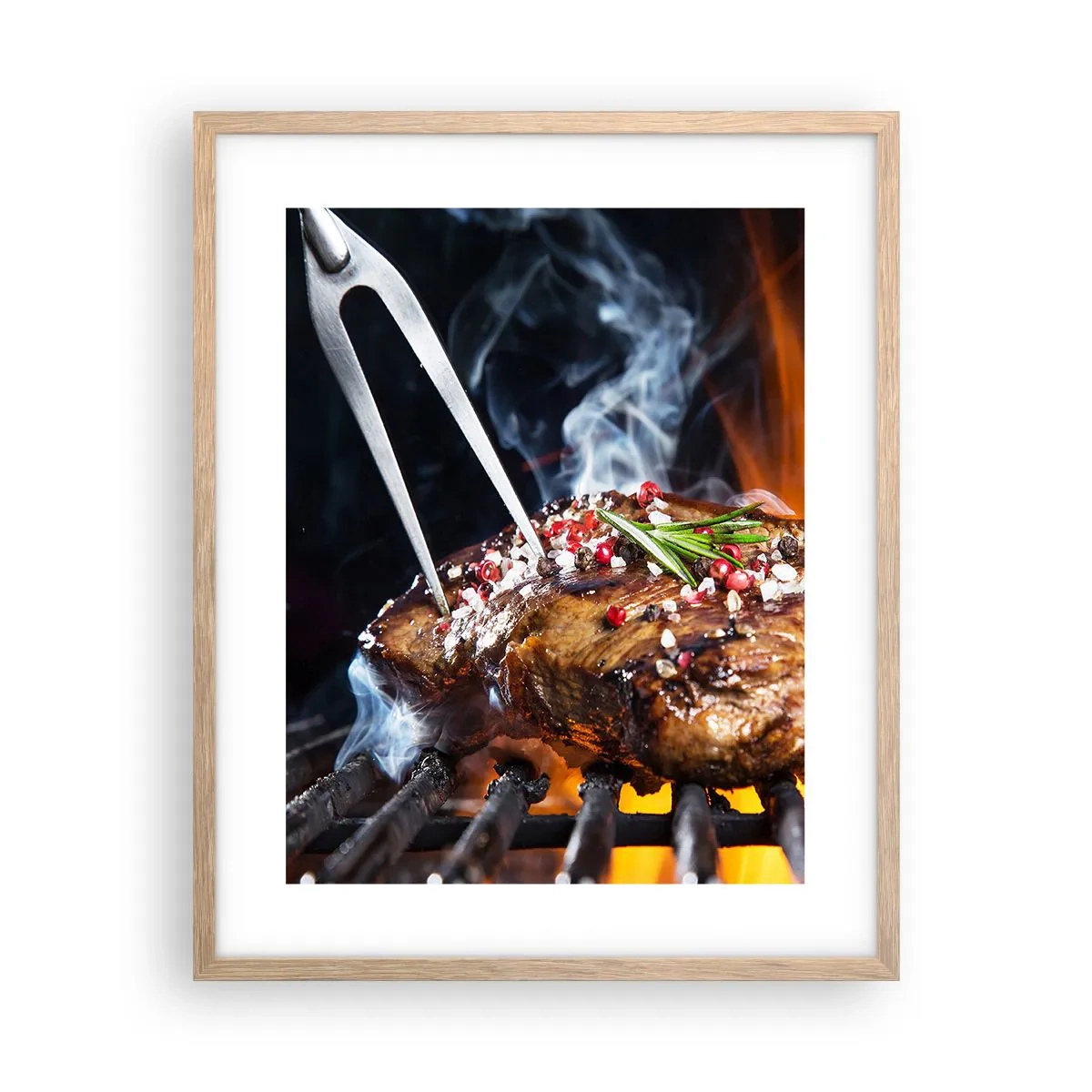 Poster in light oak frame - Juicy and Fragrant - 40x50 cm