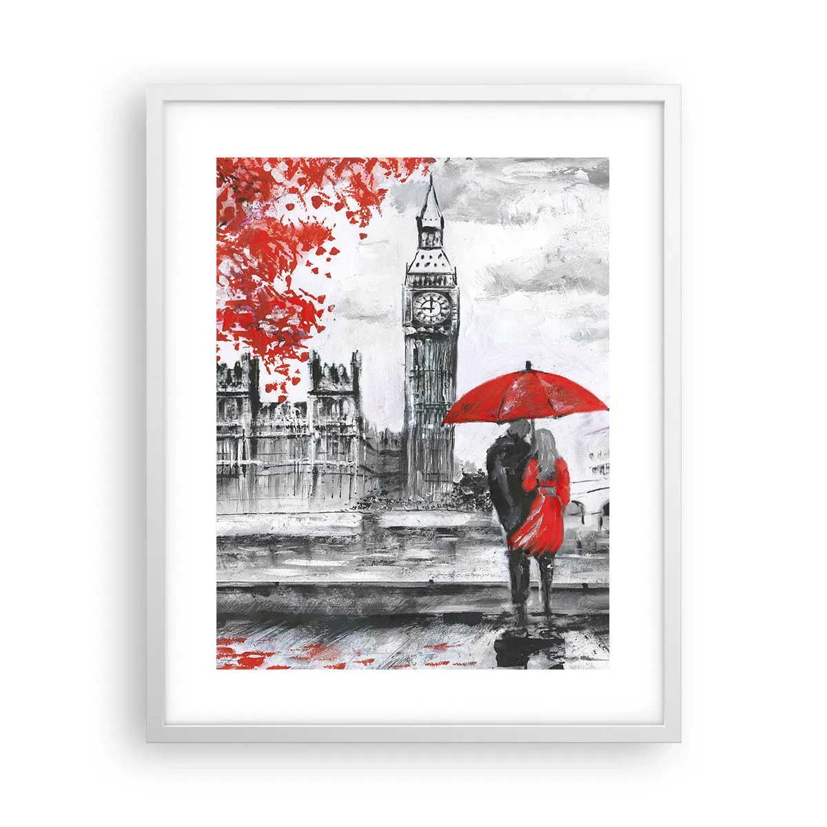 Poster in white frmae - In Love with London - 40x50 cm