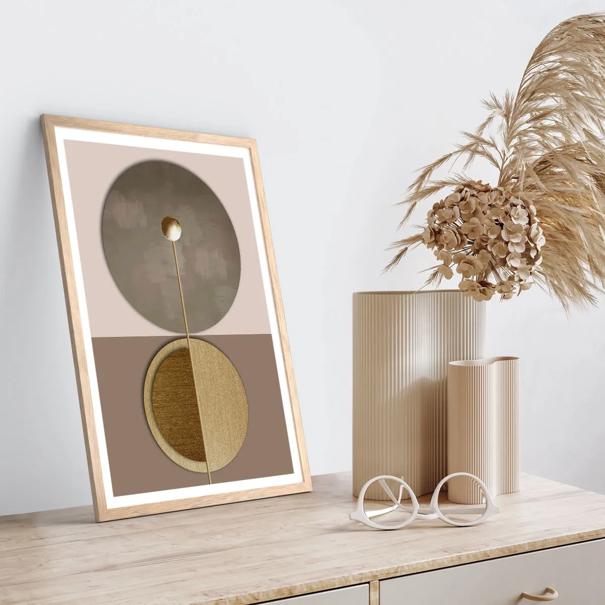 Poster in light oak frame - Perfect Balance - 70x100 cm