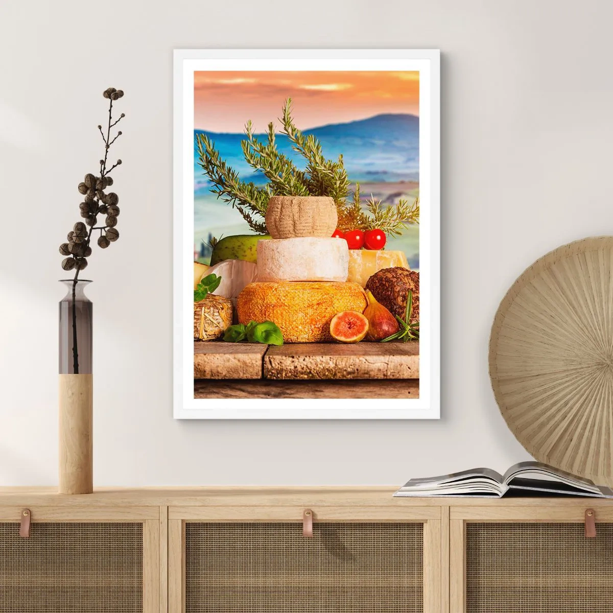 Poster in white frmae - Italian Joie de Vivre - 61x91 cm