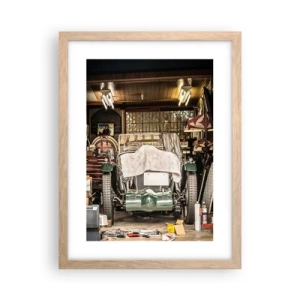 Poster in light oak frame - Back to the Past - 30x40 cm