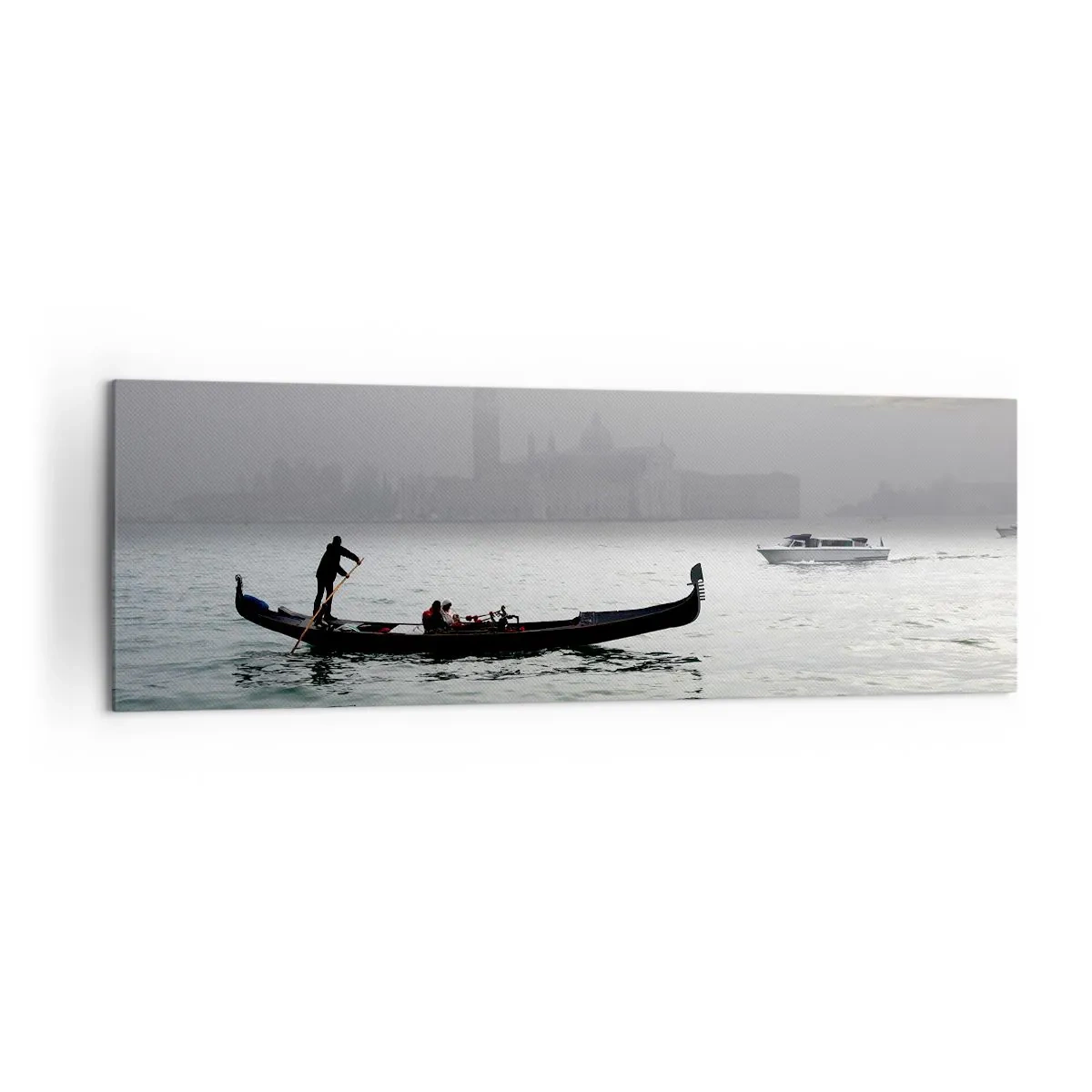 Canvas picture - Fairytale City from Water and Fog - 160x50 cm