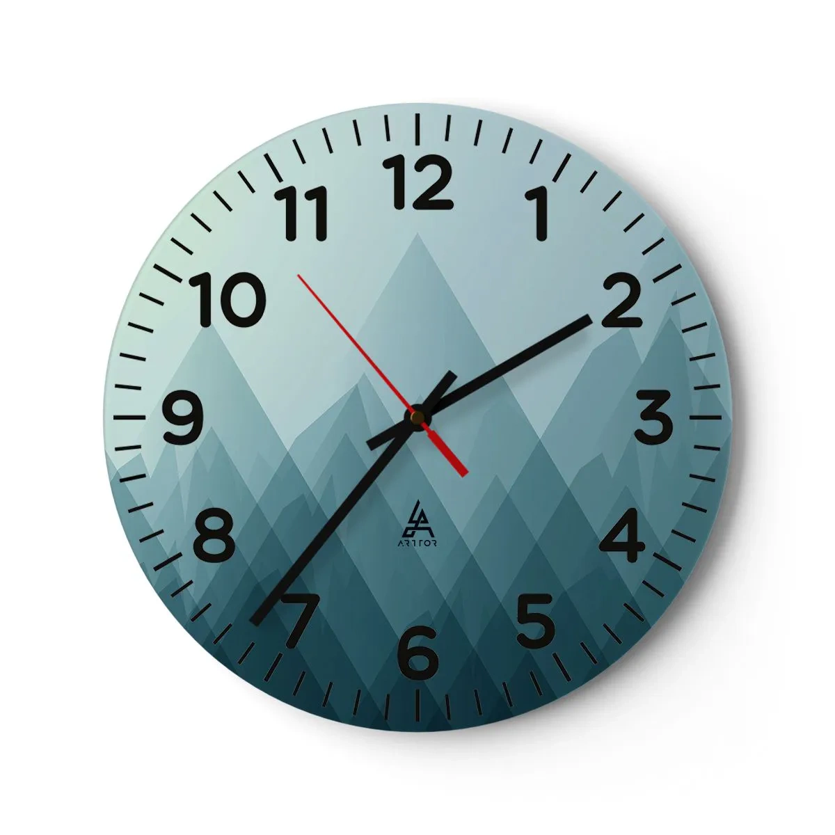 Wall clock - Clock on glass - Big, Bigger, the Biggest - 30x30 cm