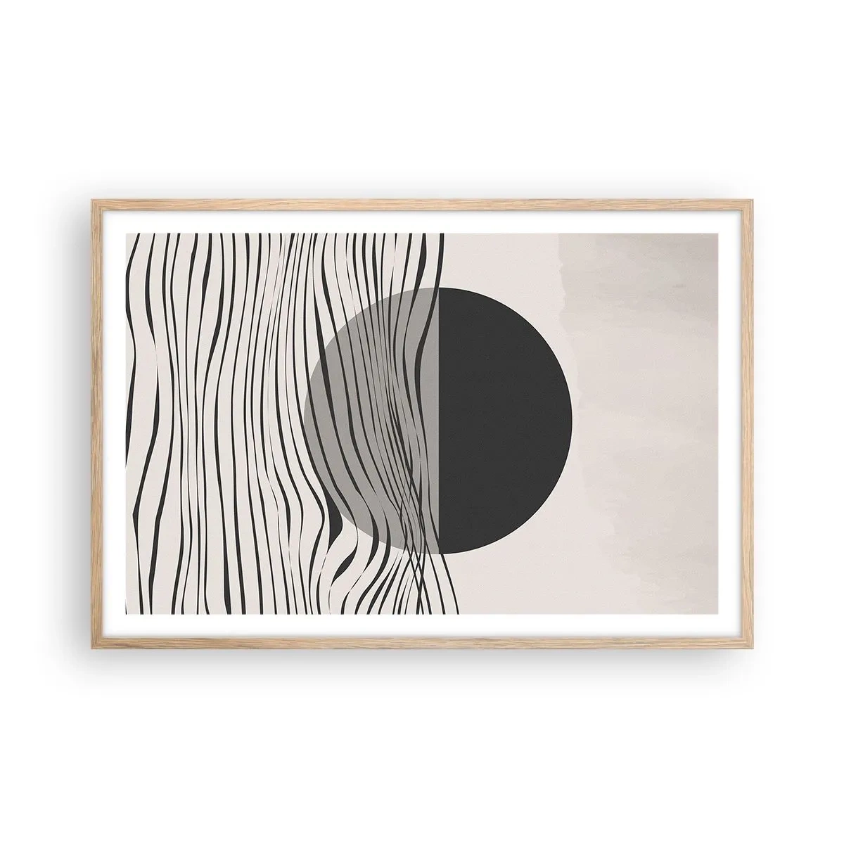 Poster in light oak frame - Half Composition - 91x61 cm