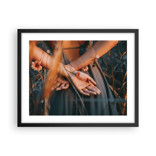 Poster in black frame - Connected with Nature - 50x40 cm