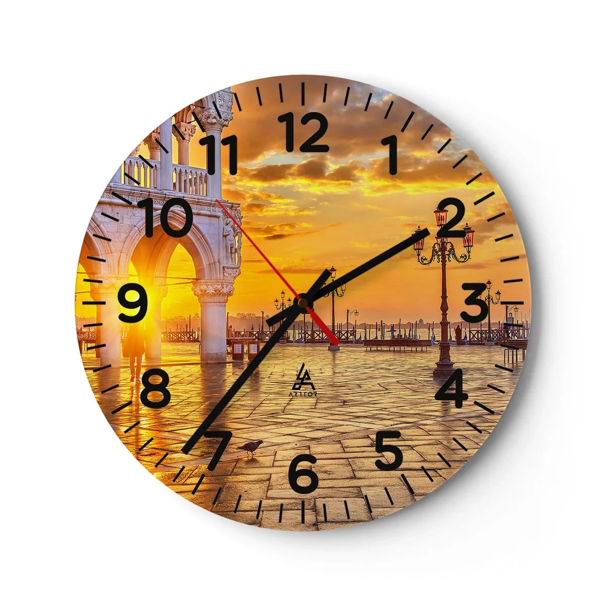 Wall clock - Clock on glass - Where Is Everybody? - 30x30 cm