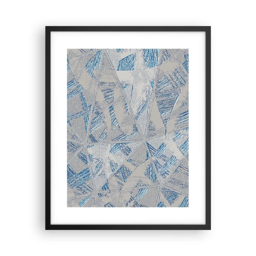 Poster in black frame - In Blue and Grey Maze - 40x50 cm
