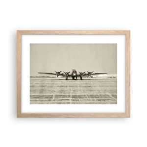 Poster in light oak frame - Ready as Always - 40x30 cm