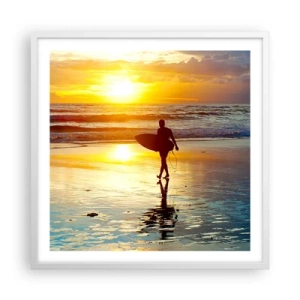 Poster in white frmae - Return of a Warrior - 60x60 cm