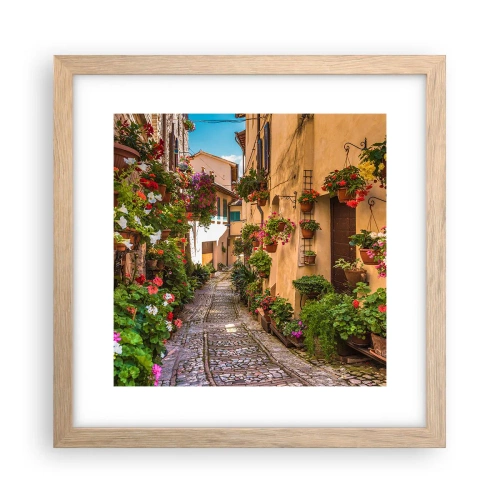 Poster in light oak frame - Italian Back Street - 30x30 cm