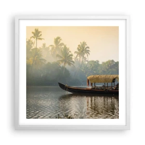 Poster in white frmae - House on the River - 50x50 cm