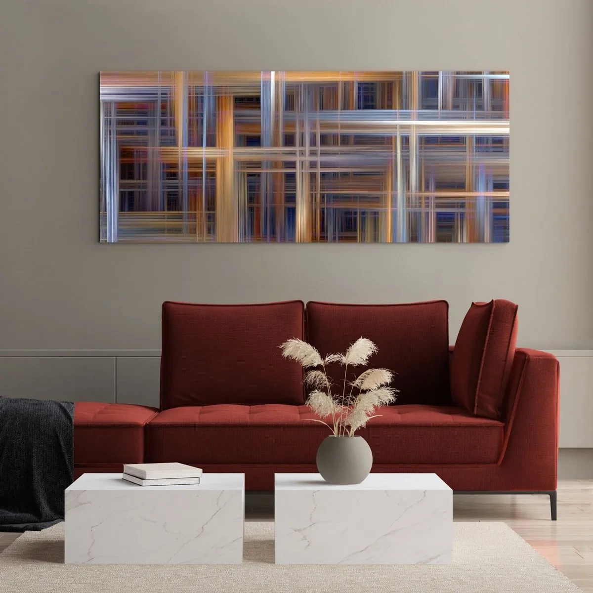 Glass picture - Light Woven - 160x50 cm