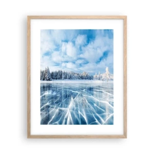 Poster in light oak frame - Dazling and Crystalline View - 40x50 cm