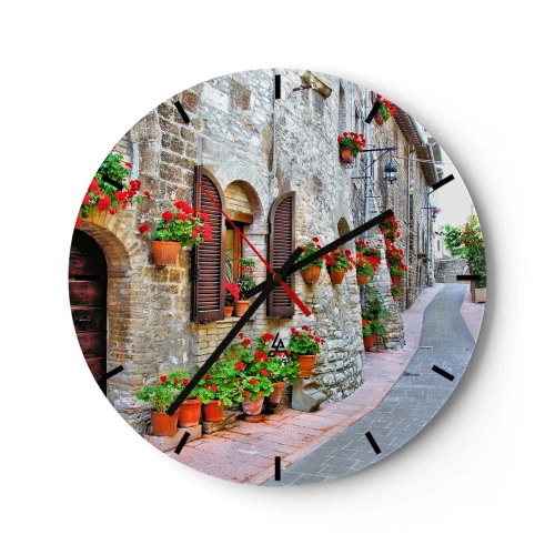 Wall clock - Clock on glass - Italian Style - 40x40 cm