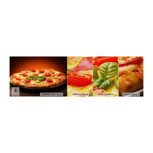 Photo Wallpaper Sample Premium Canvas - Mamma Mia! - Gastronomy, Pizza, Italy - 100x30 cm