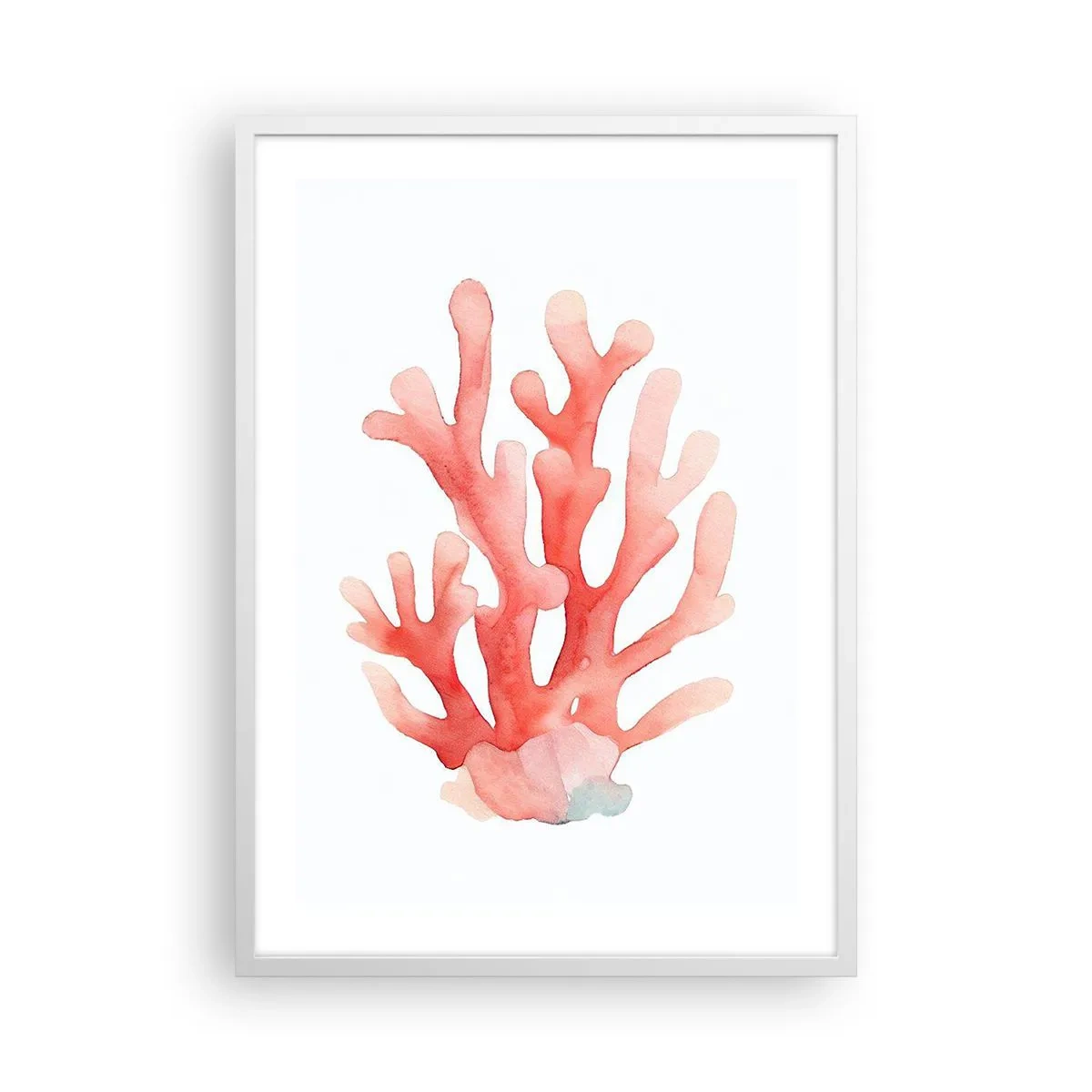 Poster in white frmae - Coral Colour Colars - 50x70 cm