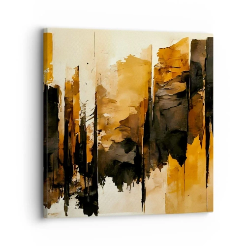Canvas picture - Harmony of Black and Gold - 30x30 cm