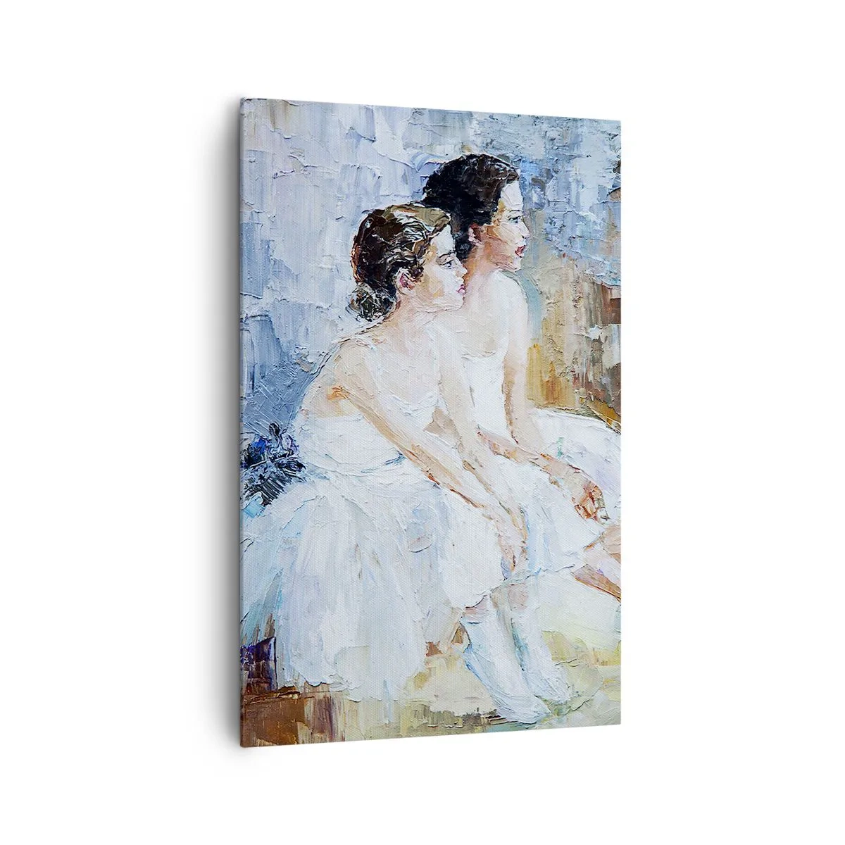 Canvas picture - Young Swans Resting - 80x120 cm