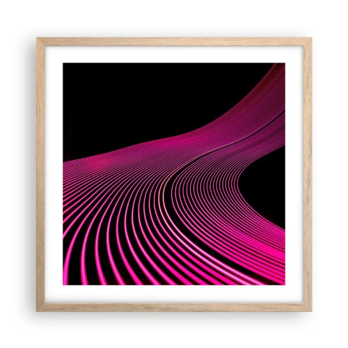 Poster in light oak frame - Alley of Light - 50x50 cm