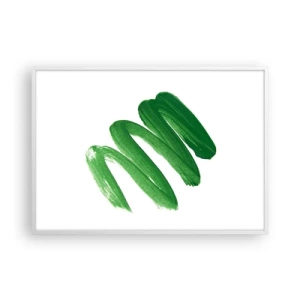 Poster in white frmae - Green Joke - 100x70 cm
