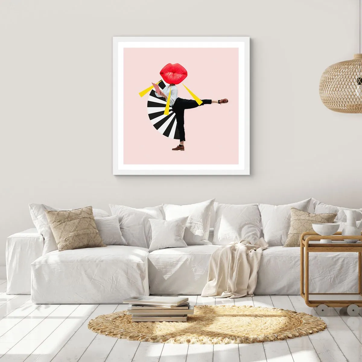 Poster in white frmae - Surrealistic Pop-Art. - 50x50 cm